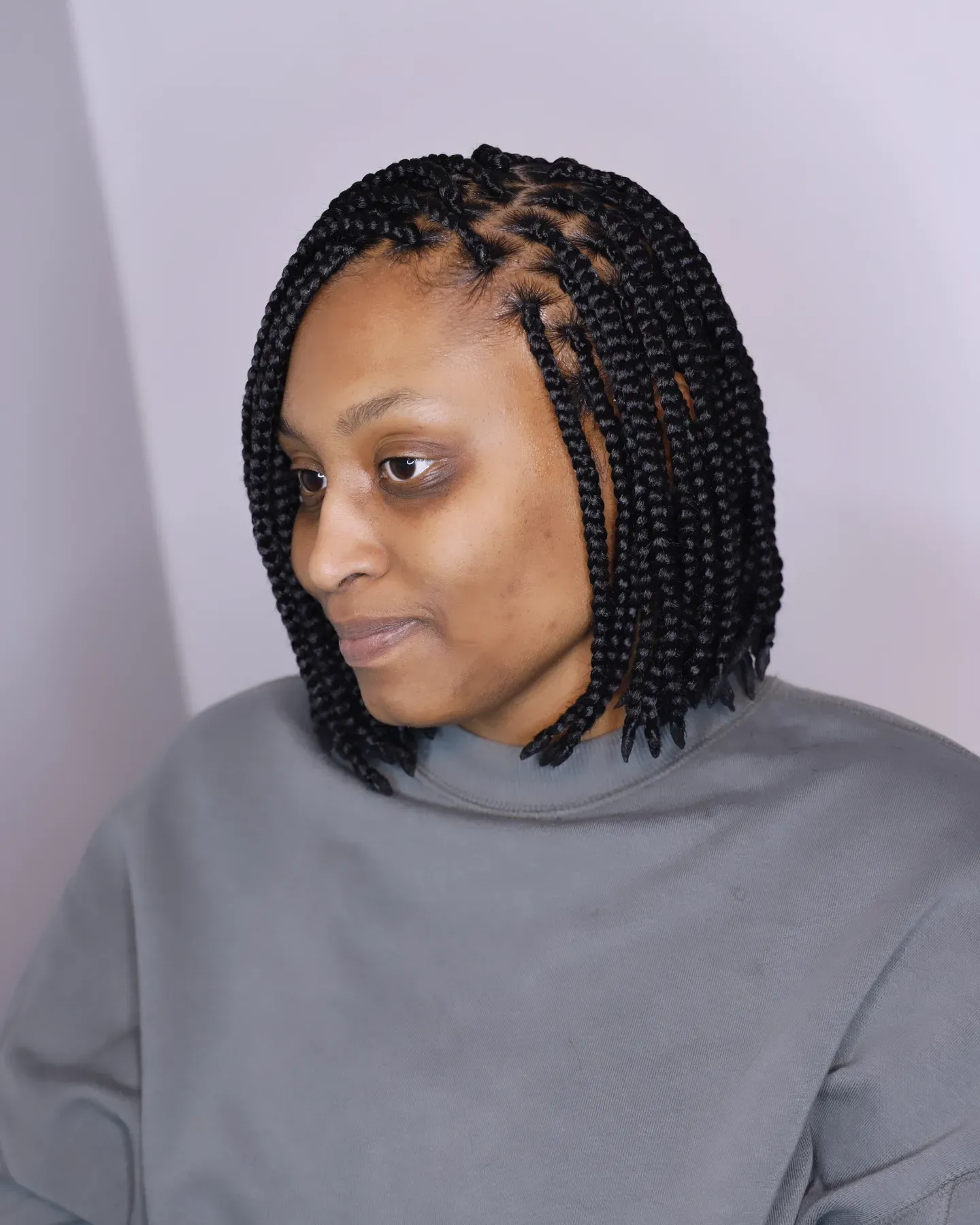 Classic Black Box Braided Bob