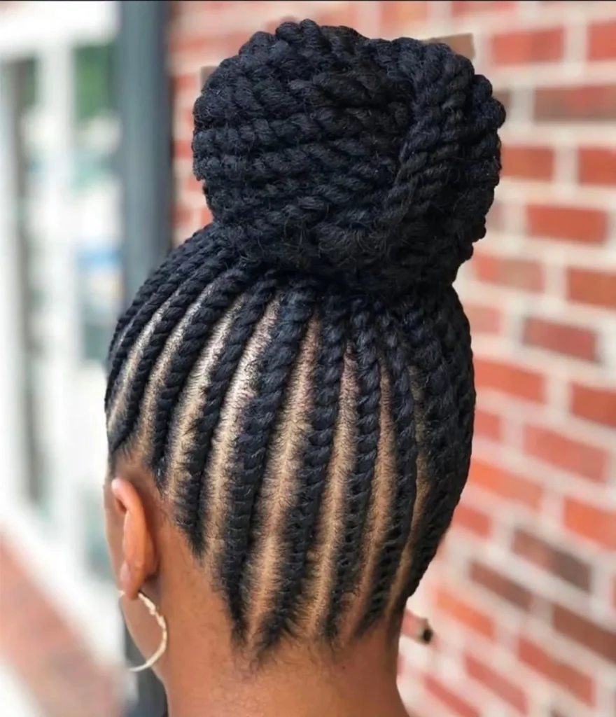 Classic Vertical Bun Braids