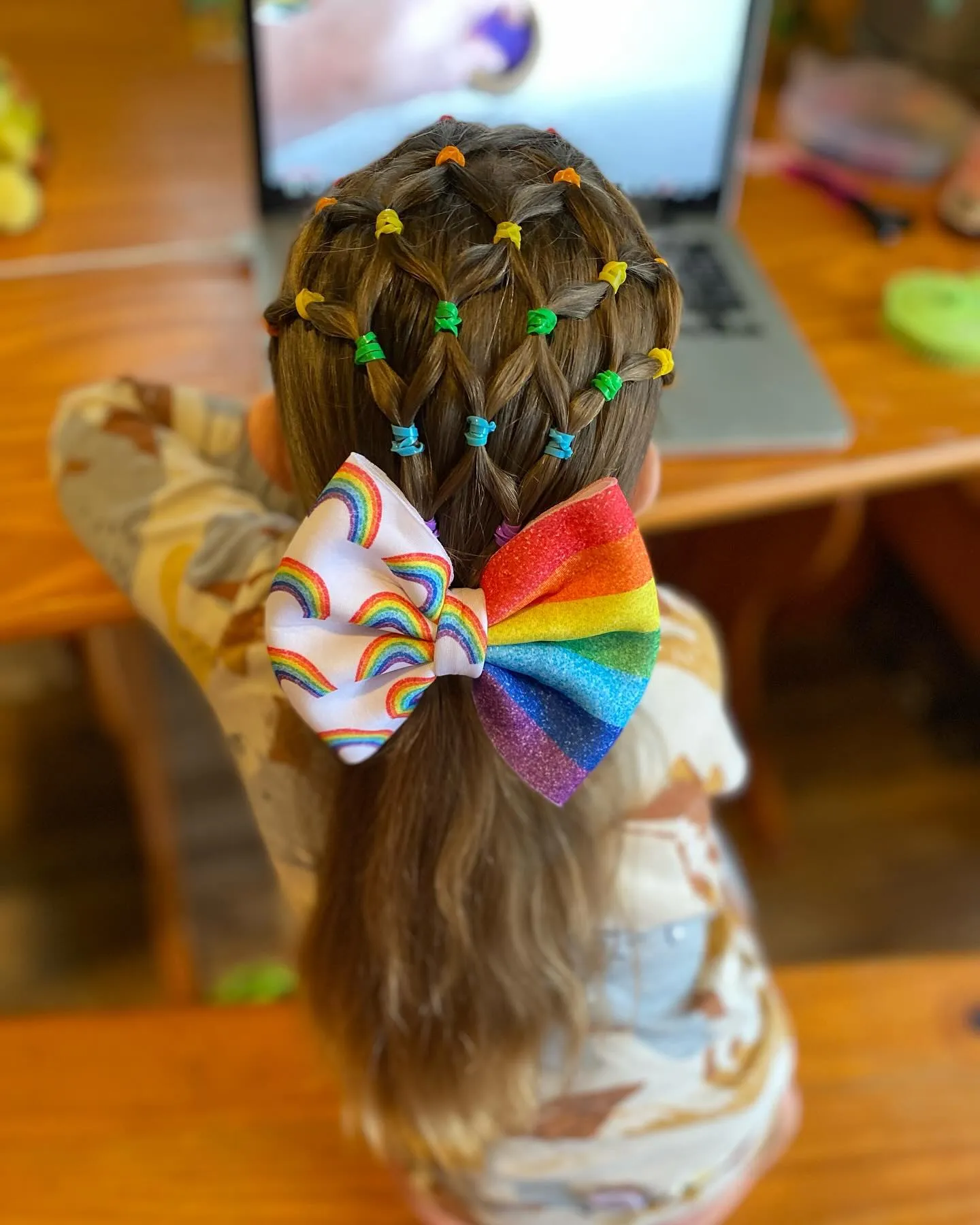 Colorful Bubble Ponytail