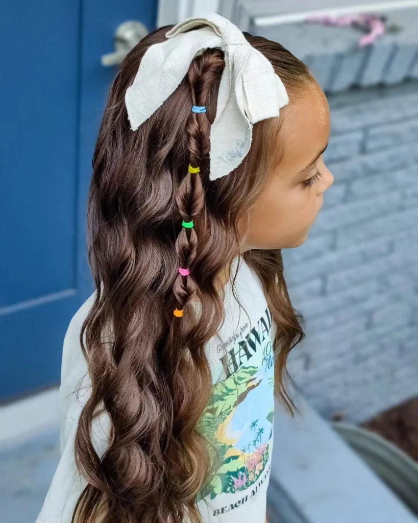 Colorful Tie Side Braid