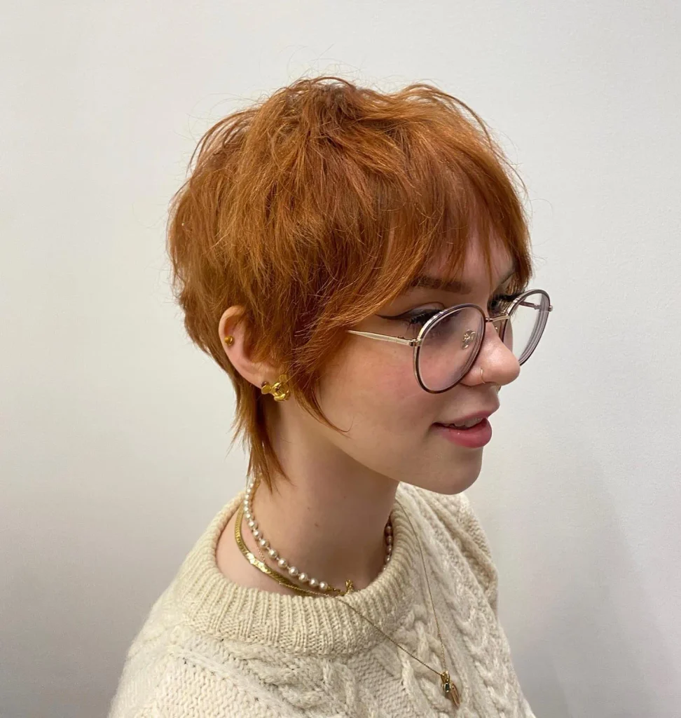 Copper Cropped Shaggy Cut