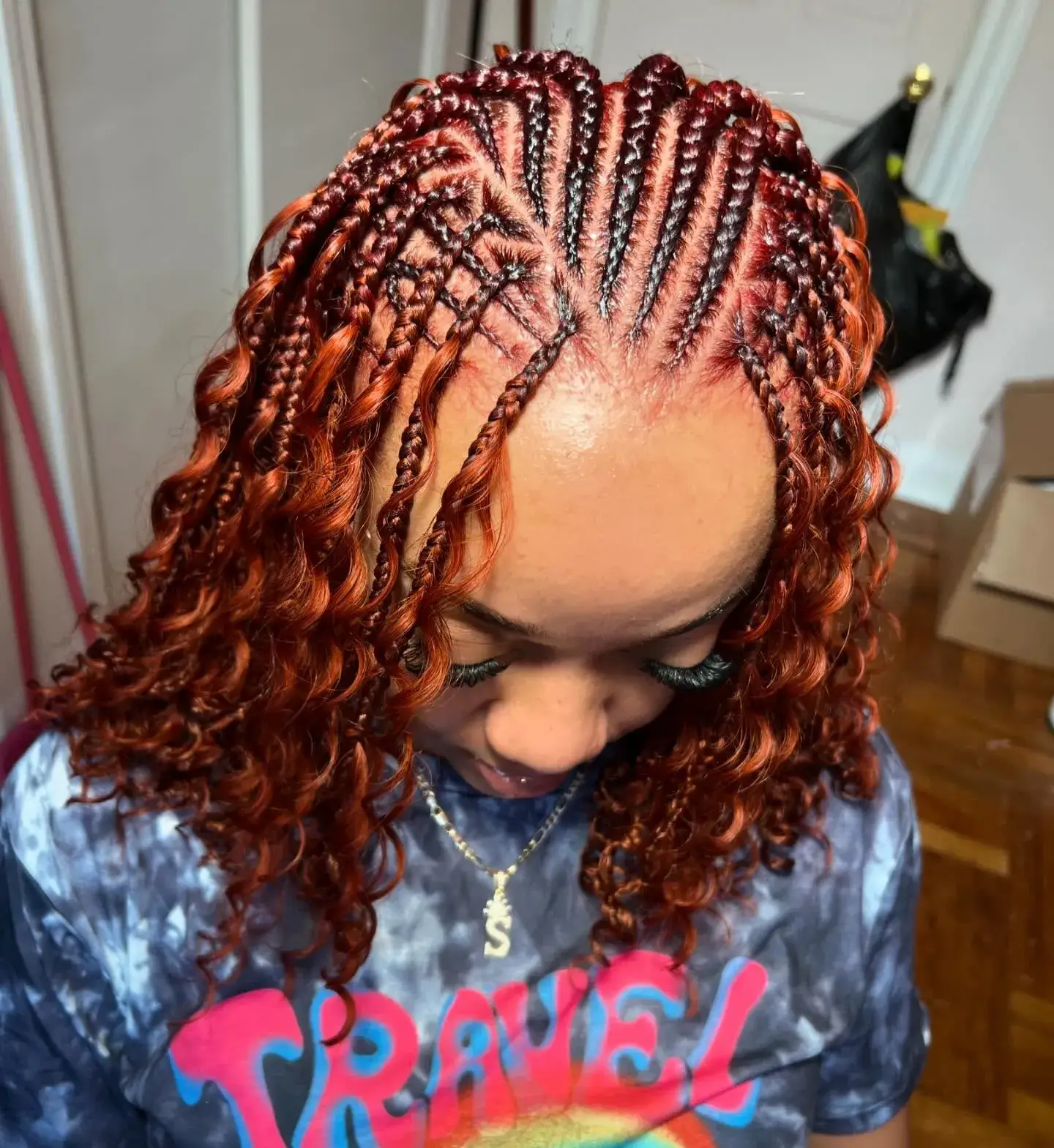 Copper Curly Goddess Bob