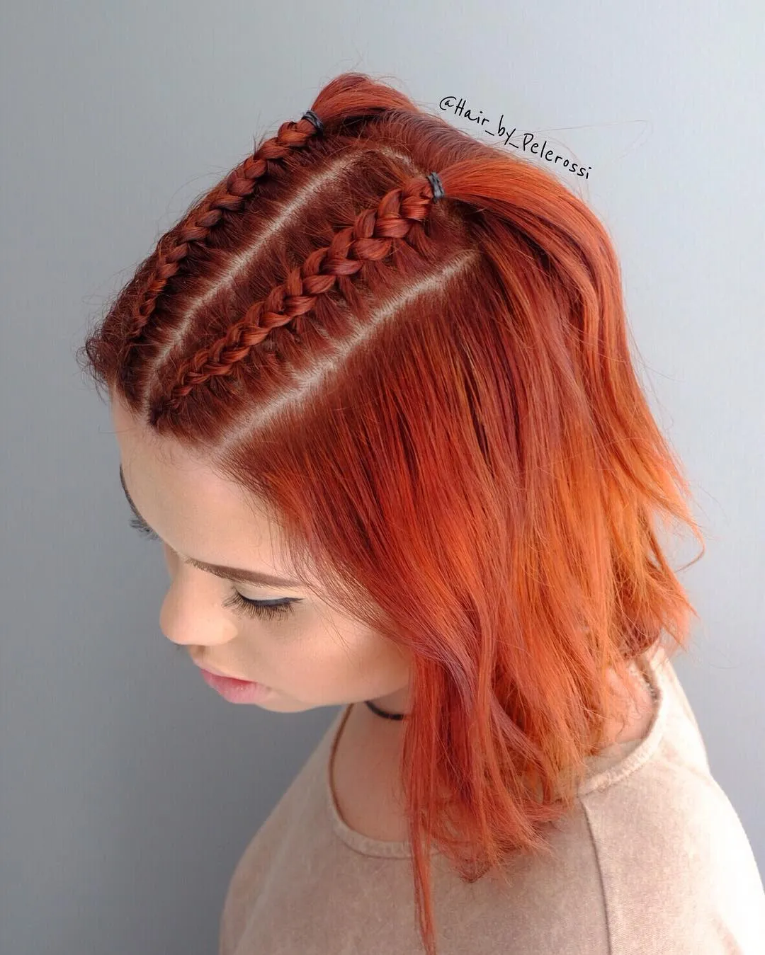 Copper Double Dutch Braids