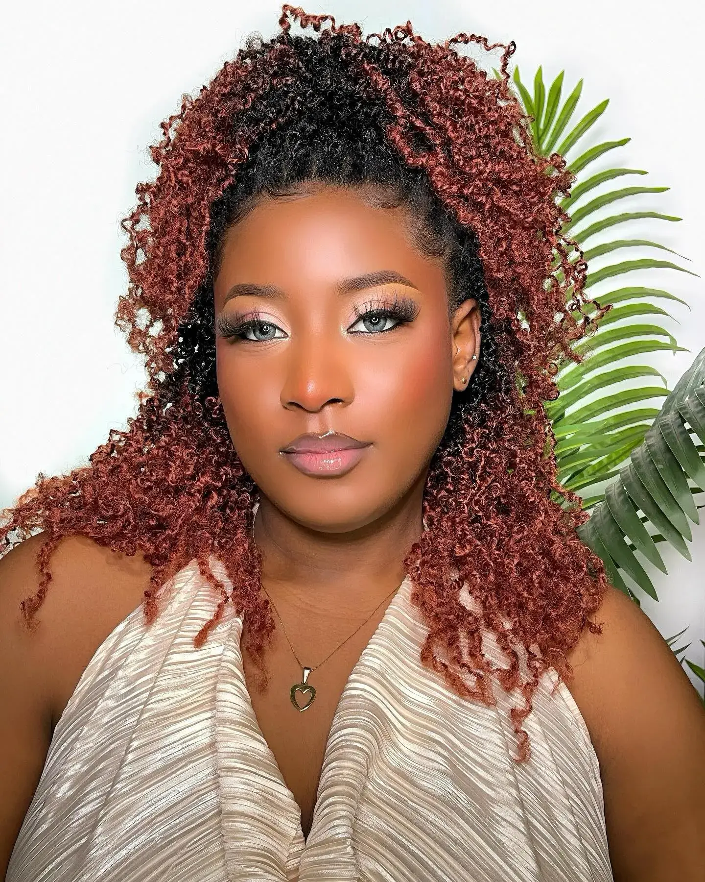 Copper Spiral Half Updo