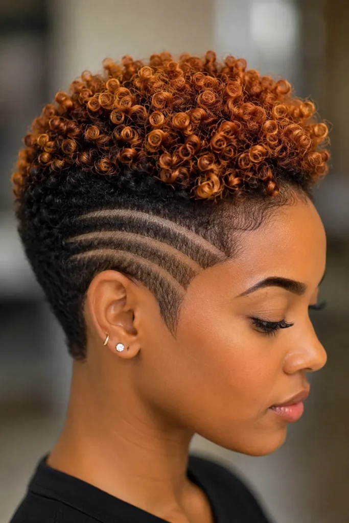 Copper Swirl Fade TWA