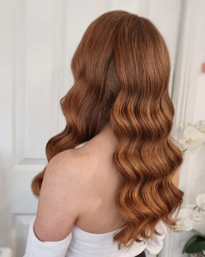 Copper waves glossy finish