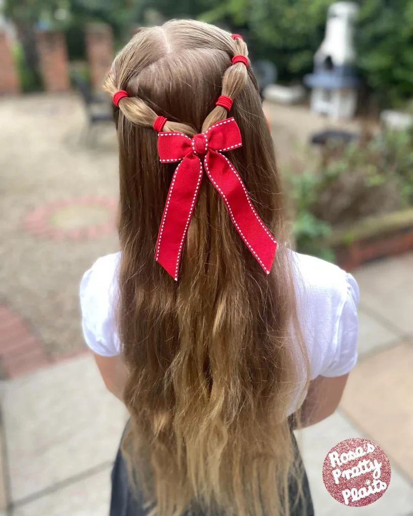 Crimson Bow Bubble Tails