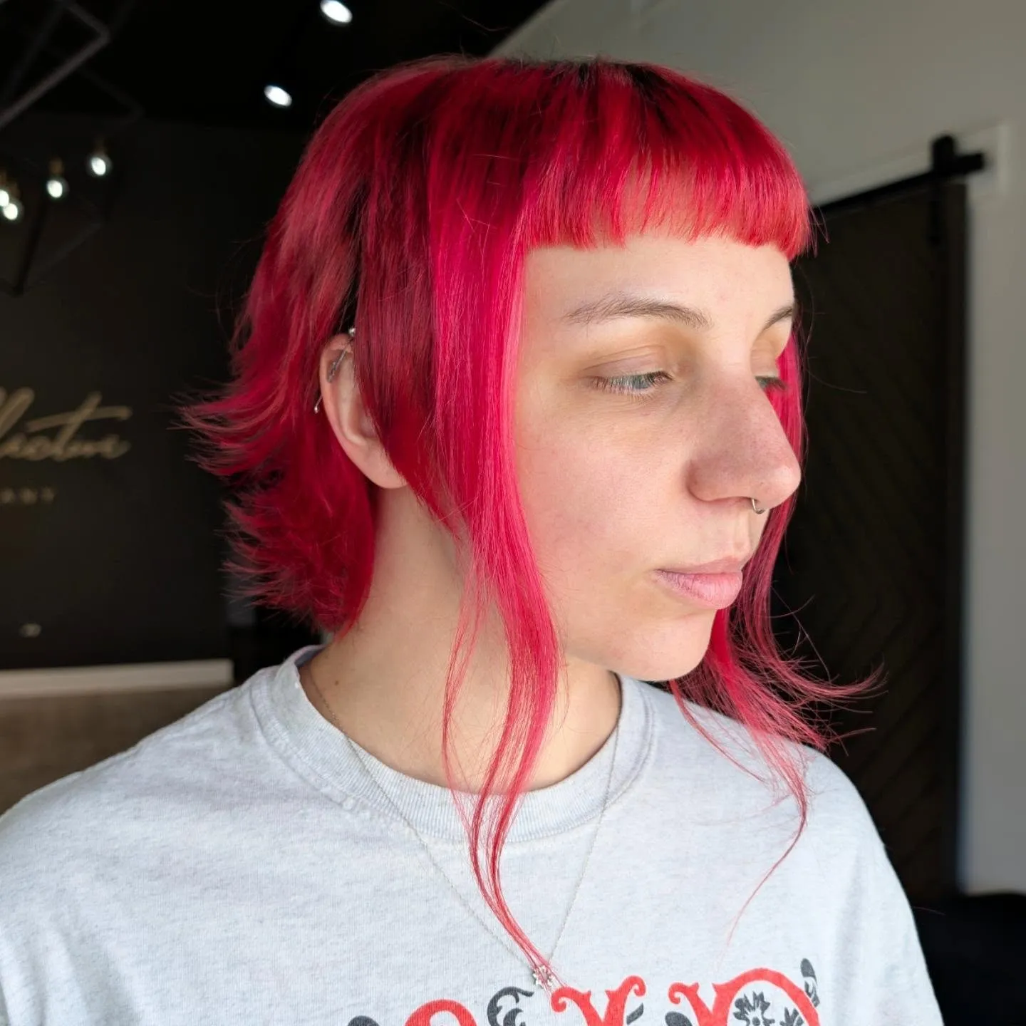 Crimson Choppy Mullet