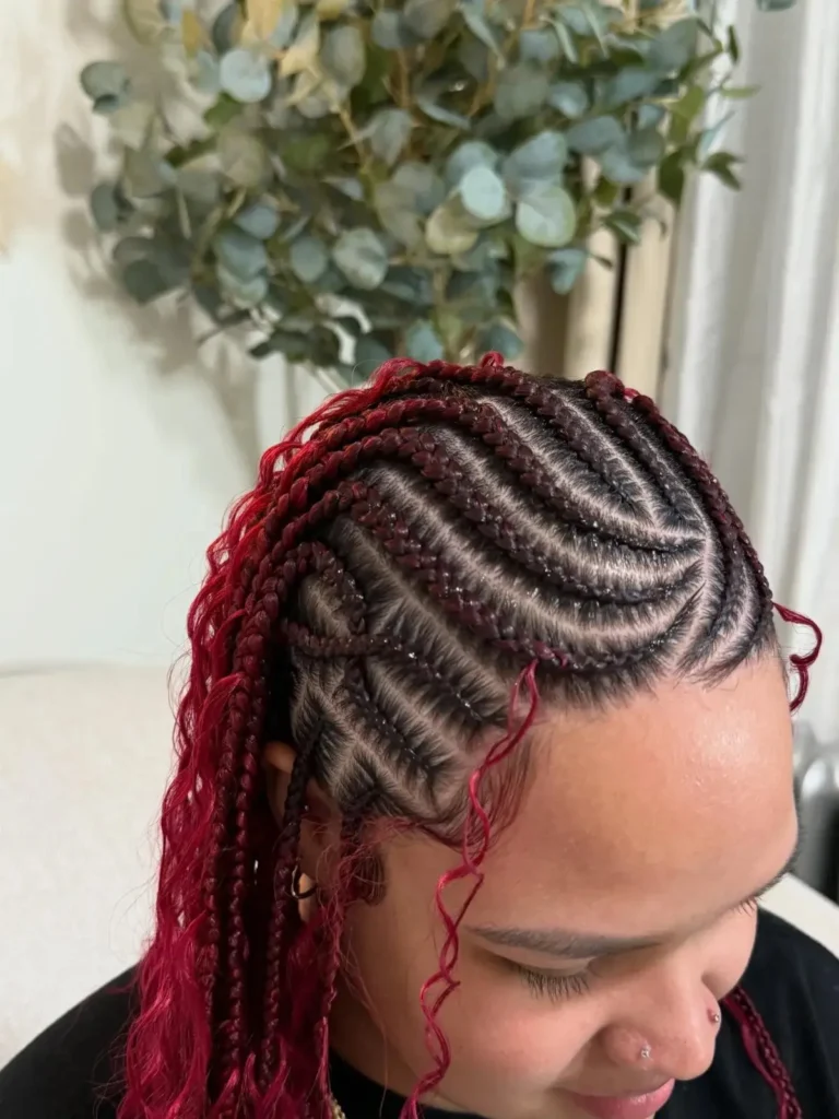 Crimson Goddess Fulani Braids
