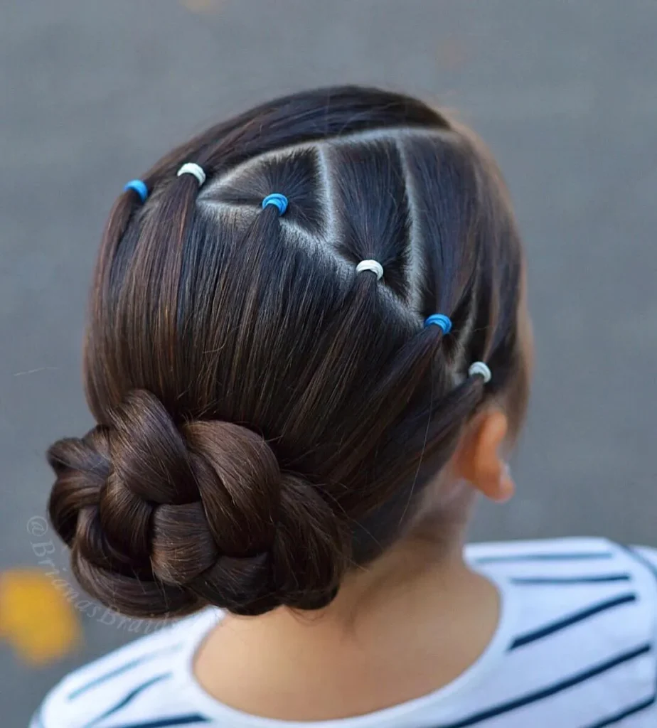 Criss Cross Bun Hairstyle