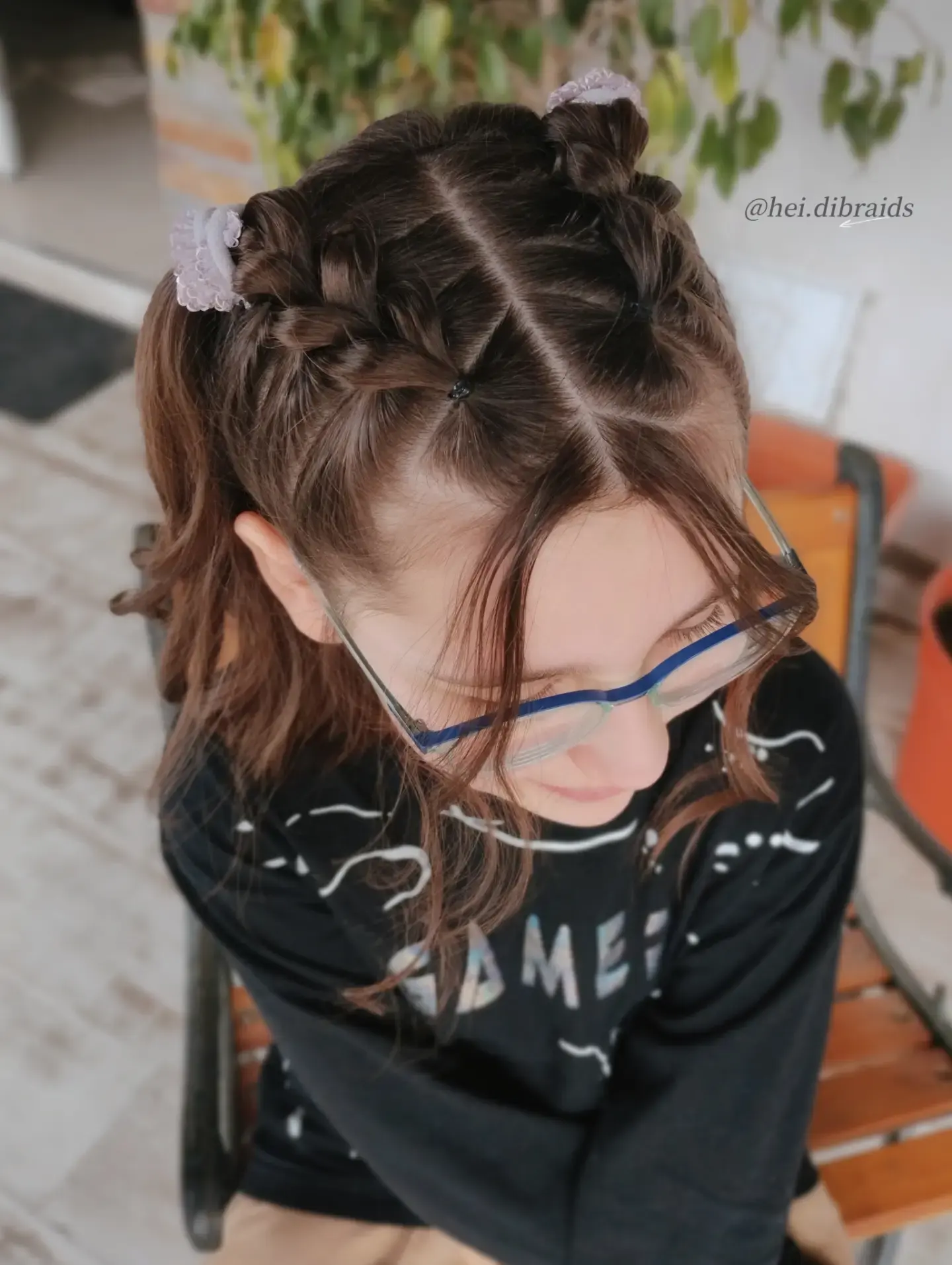 Crisscross Braided Space Buns