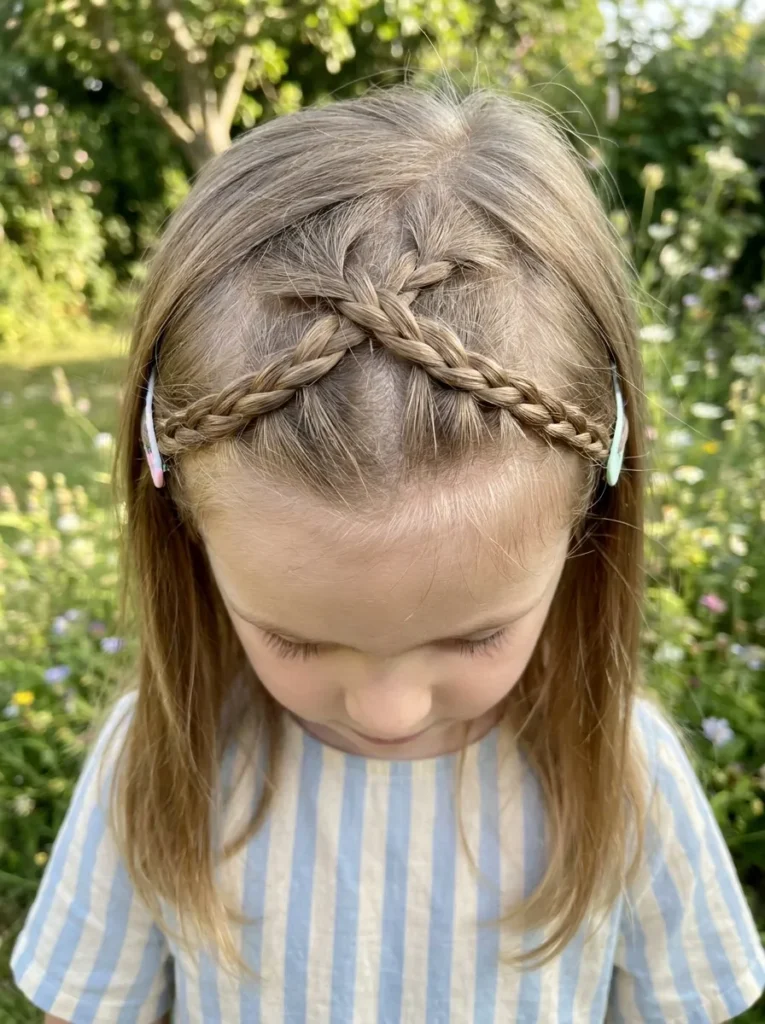 Crisscross Front Side Braids