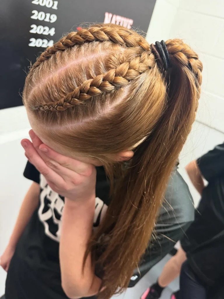 Crown Braid High Ponytail