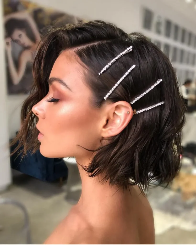Crystal Pin Sleek Bob