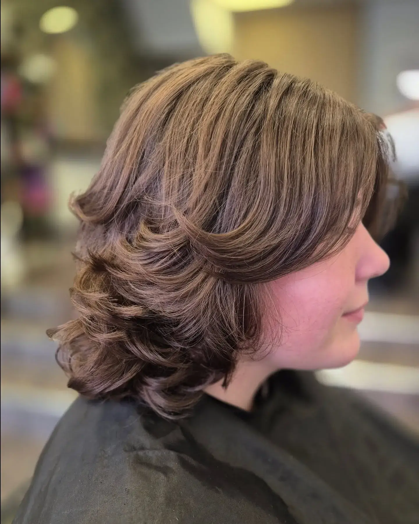 Curled Under Feathered Shag