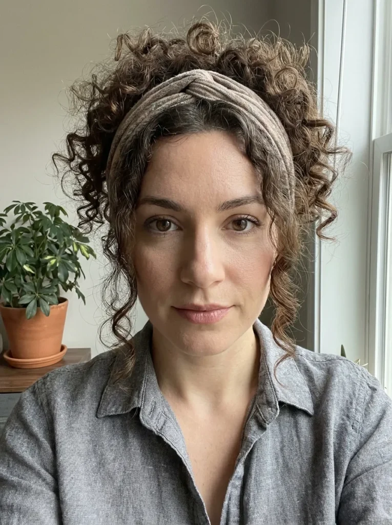 Curly Headband Style