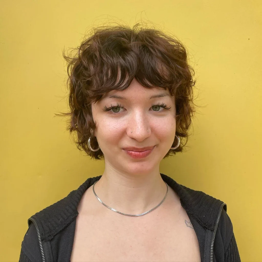 Curly Mini Shag Cut