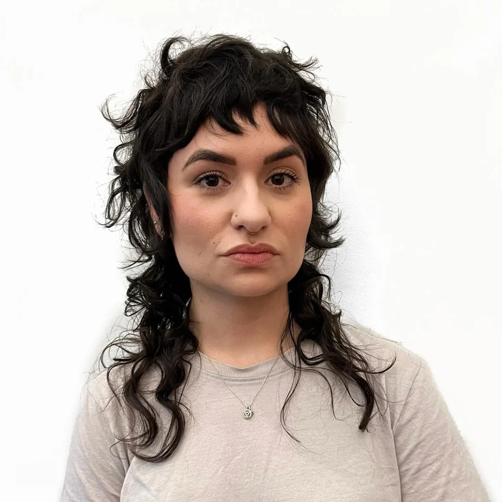 Curly Mullet Shag Style