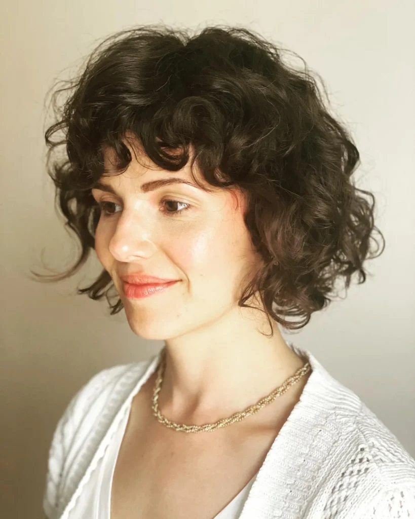Curly Romantic Italian Bob