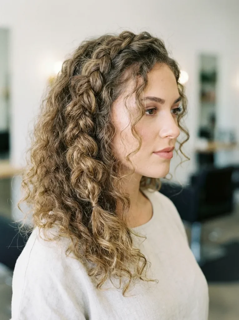 Curly Side Braid