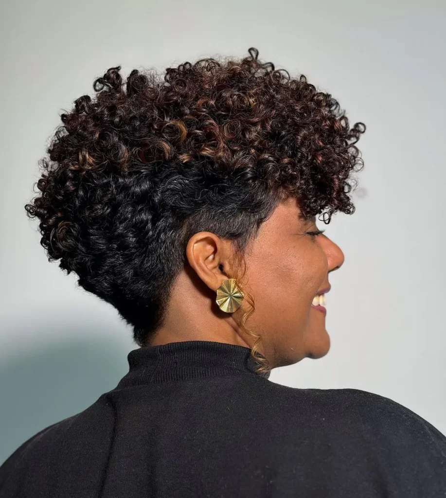 Curly Taper Fade TWA