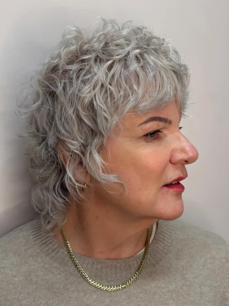 Curly Textured Mullet Shag