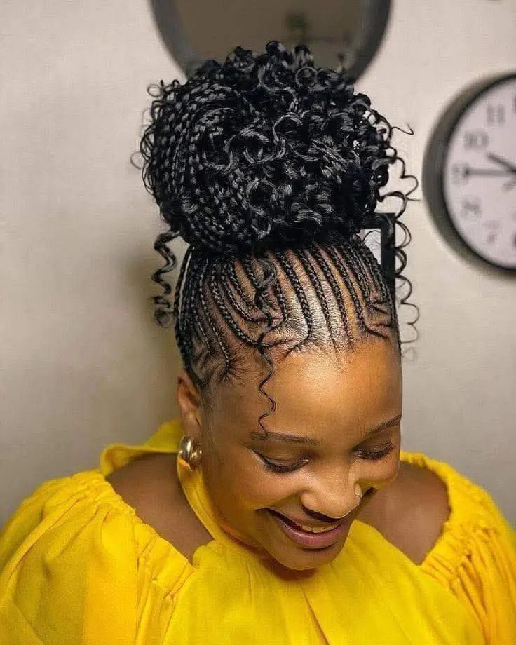 Curly Top Knot Updo