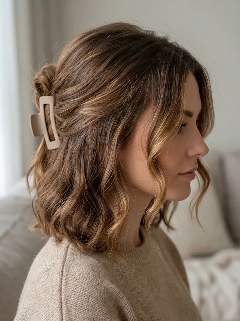 Curved Jawline Clip Style