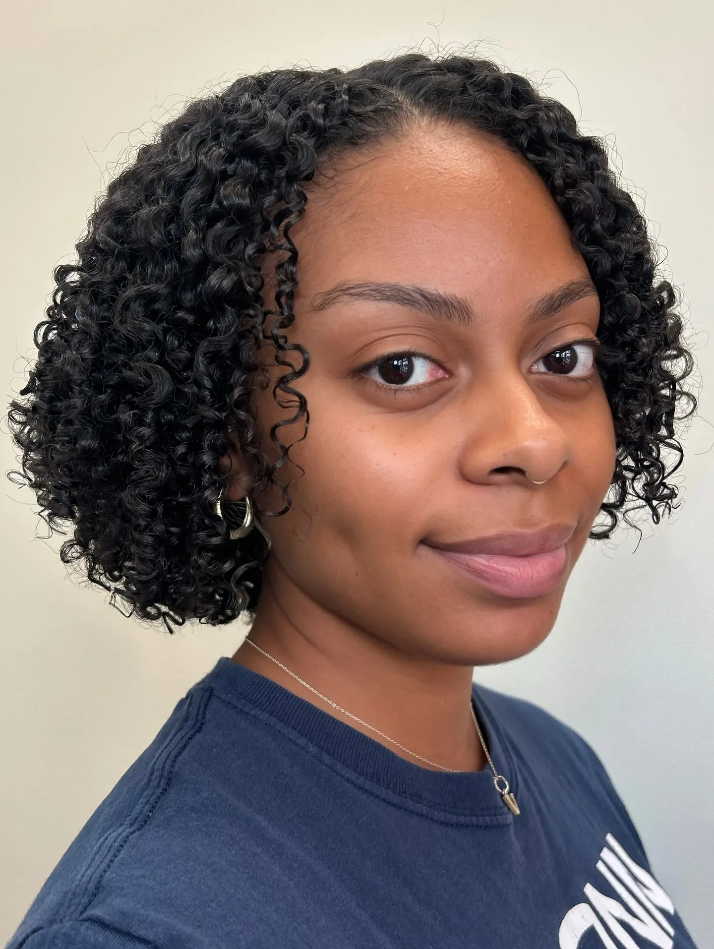 Defined Natural Curly Bob