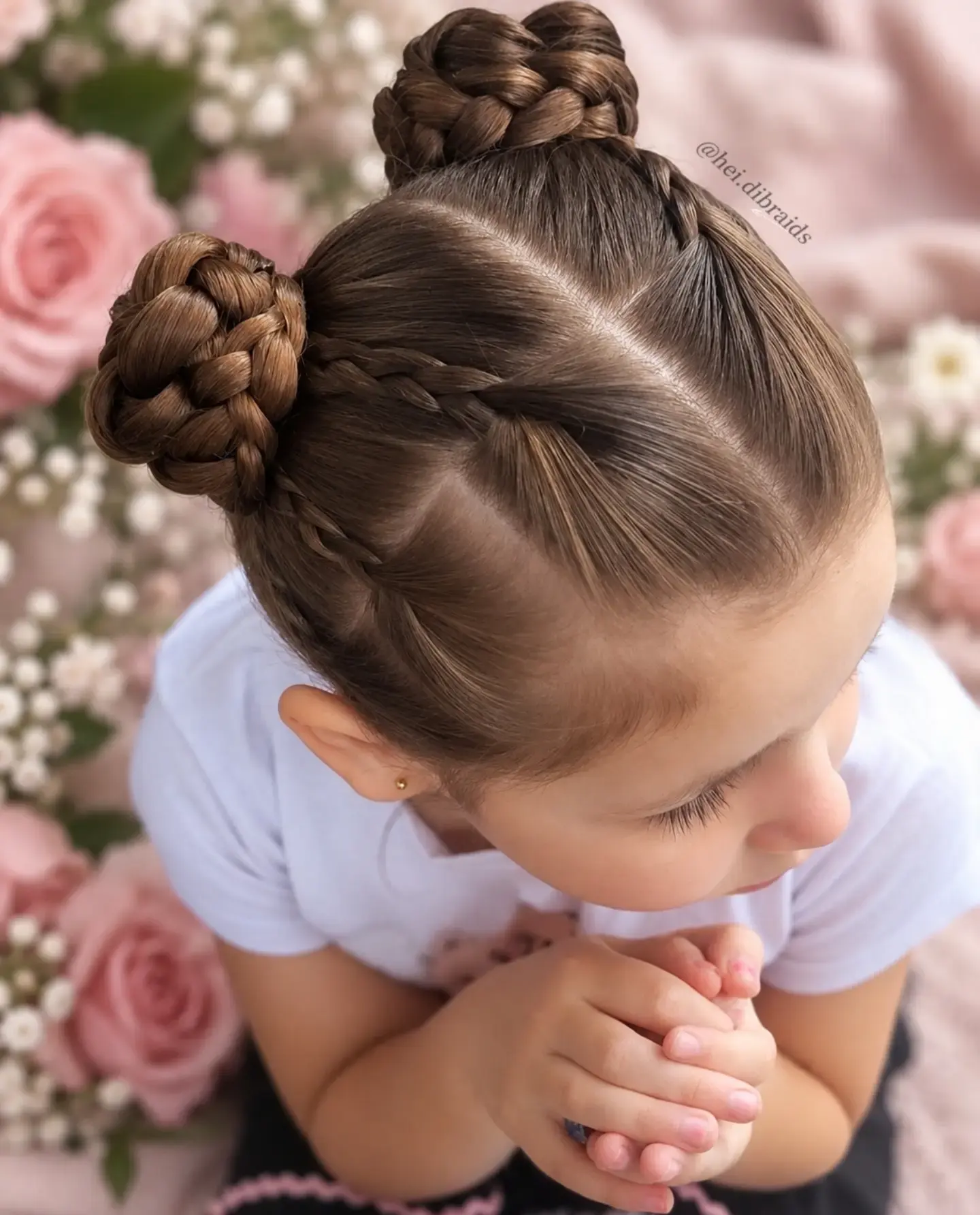 Double Braided Bun Updo