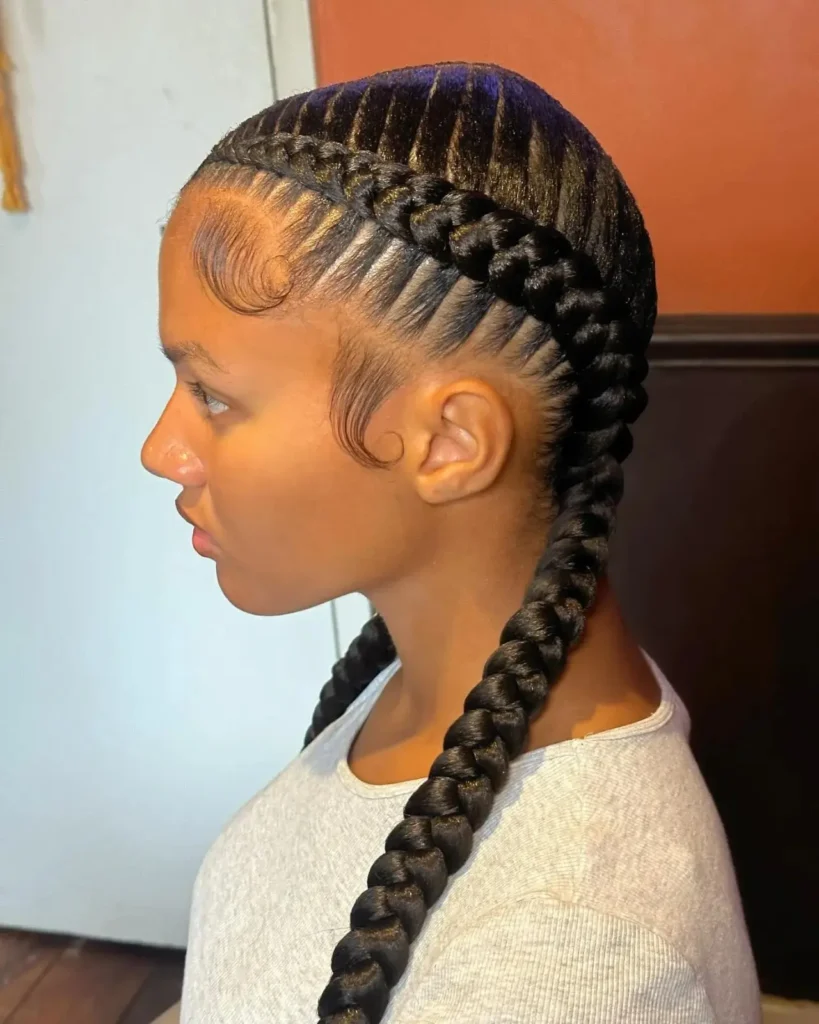 Double Goddess Feed-in Cornrows