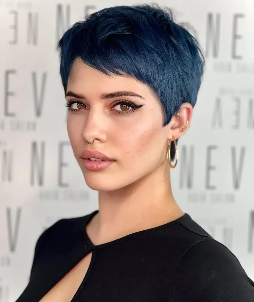 Electric Blue Crop Pixie