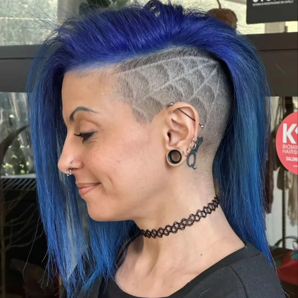 Electric Blue Rebel Undercut