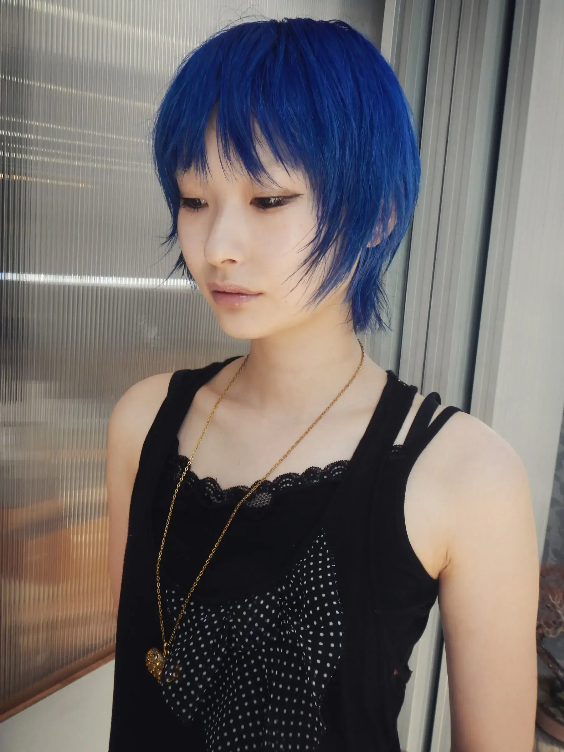 Electric Blue Wolf Cut
