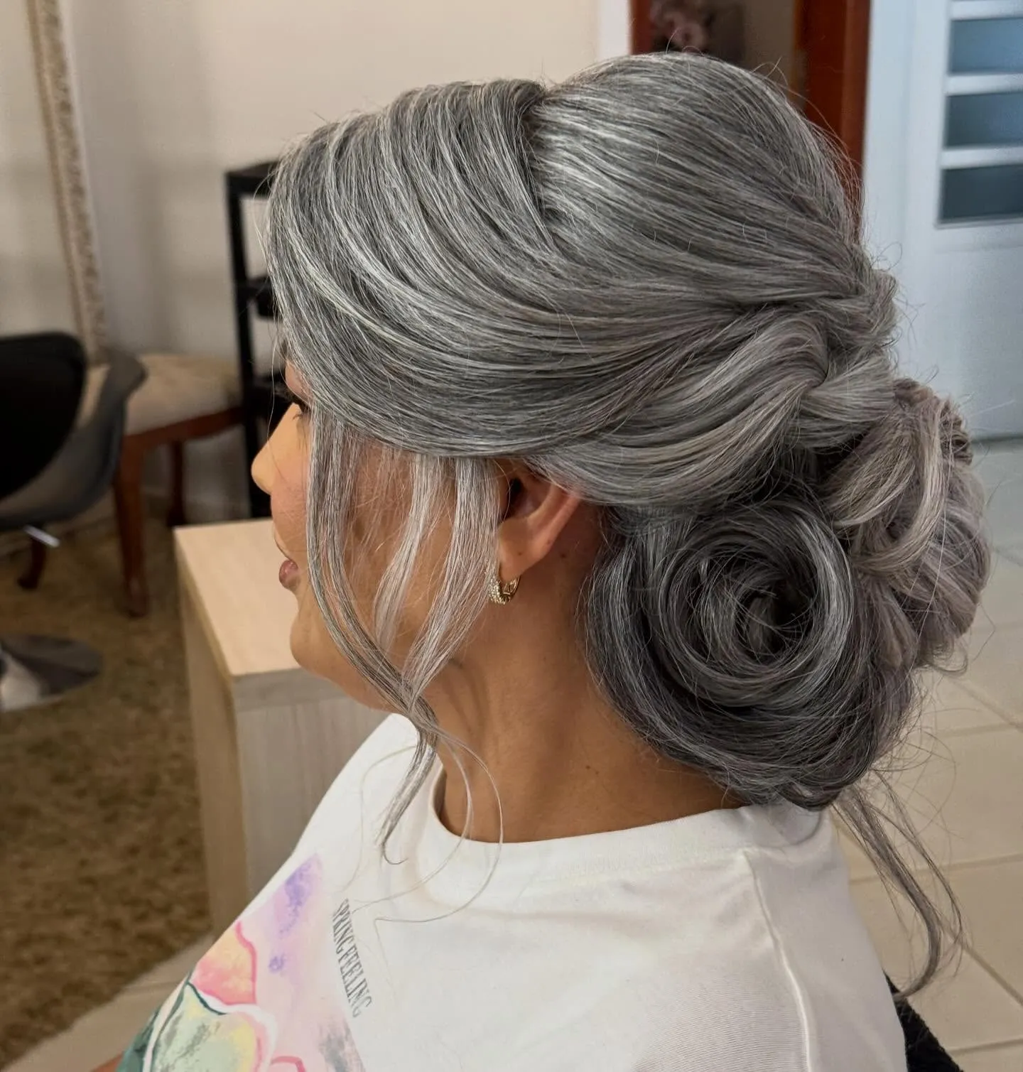 Elegant Gray Chignon