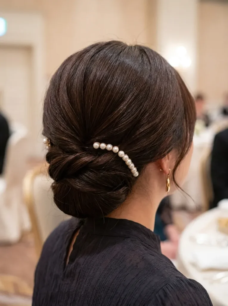 Elegant Pearl Pin Sweep