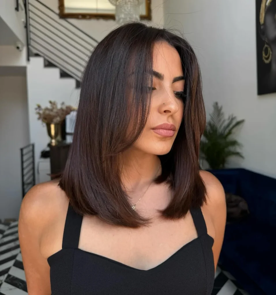 Espresso Frame Long Bob