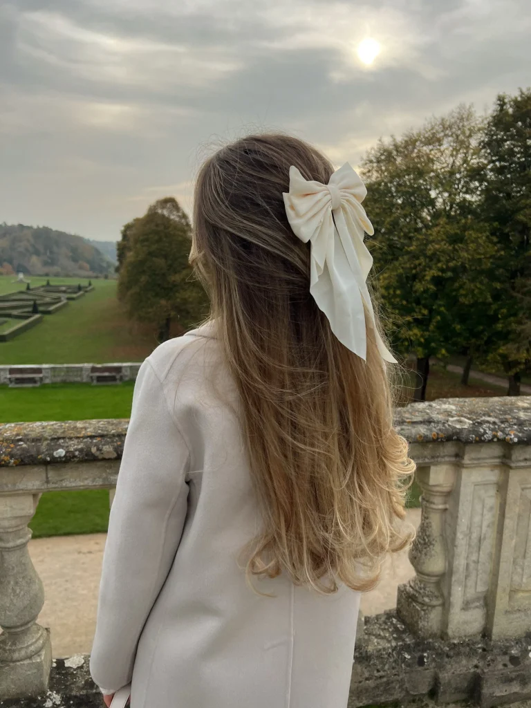 Fall Bow Half-Up Hair