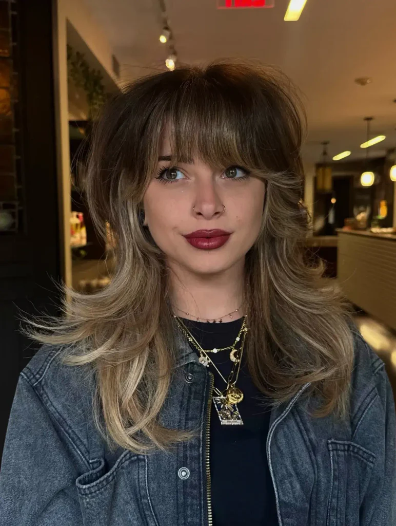 Feathered Blonde Shag Style