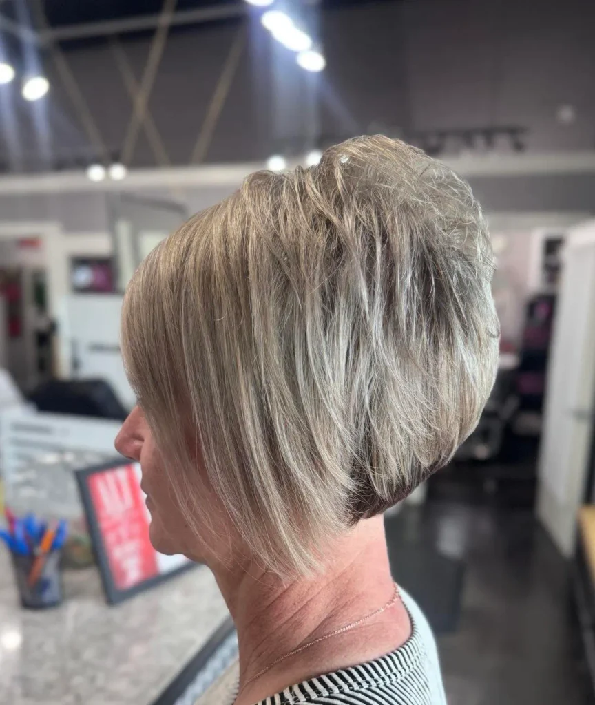 Feathered Graduated Stacked Bob