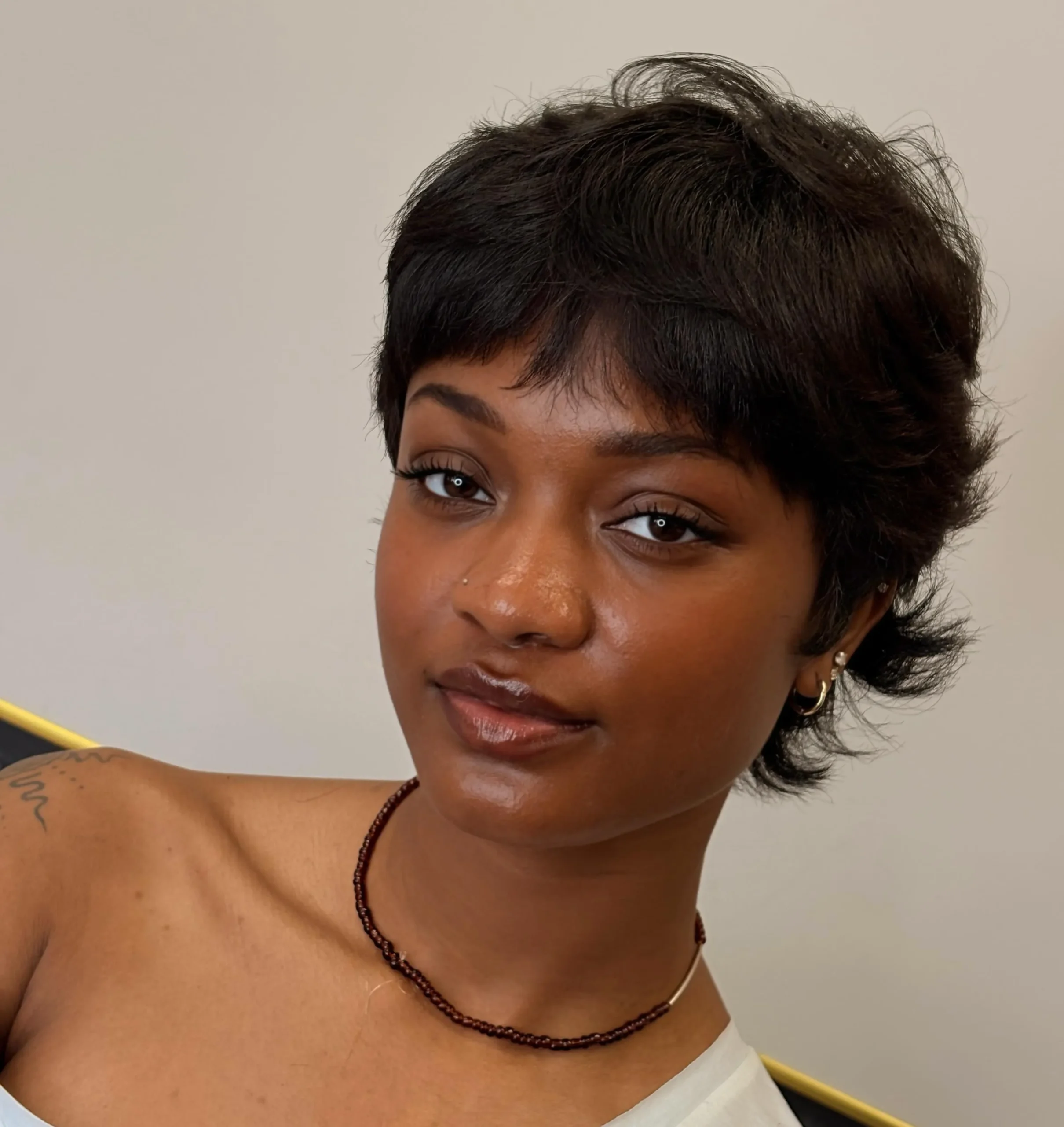 Feathered Short Shag with Wispy Bangs