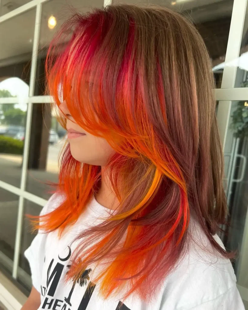 Fiery Chunky Highlight Shag