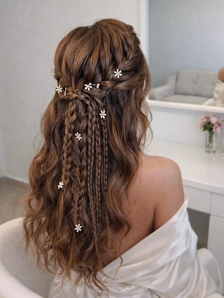Floral Braided Cascade Waves