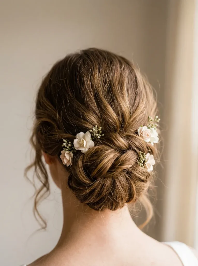 Floral Low Chignon