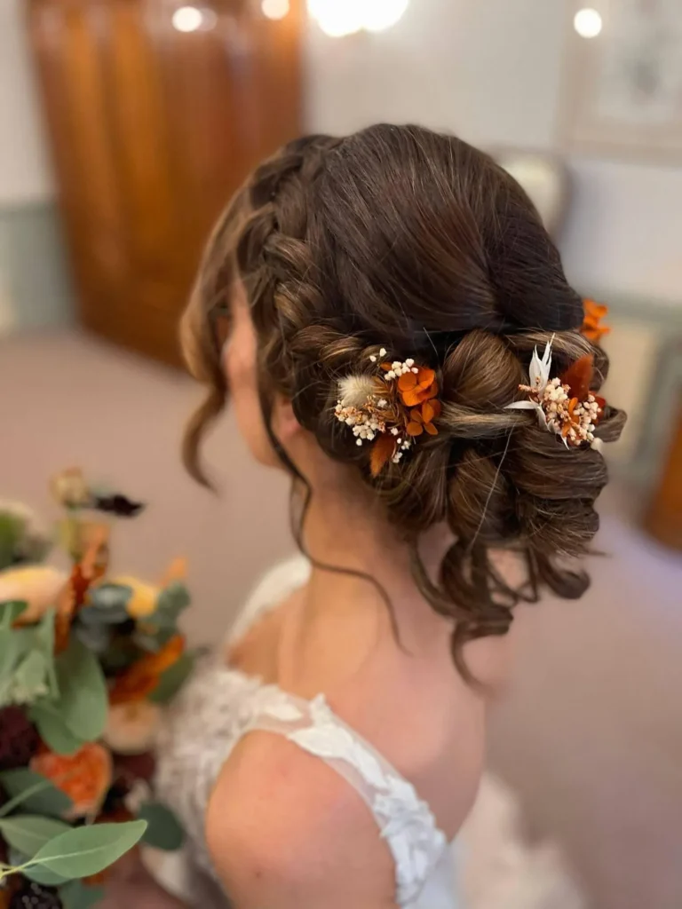 Floral Twisted Bridal Updo