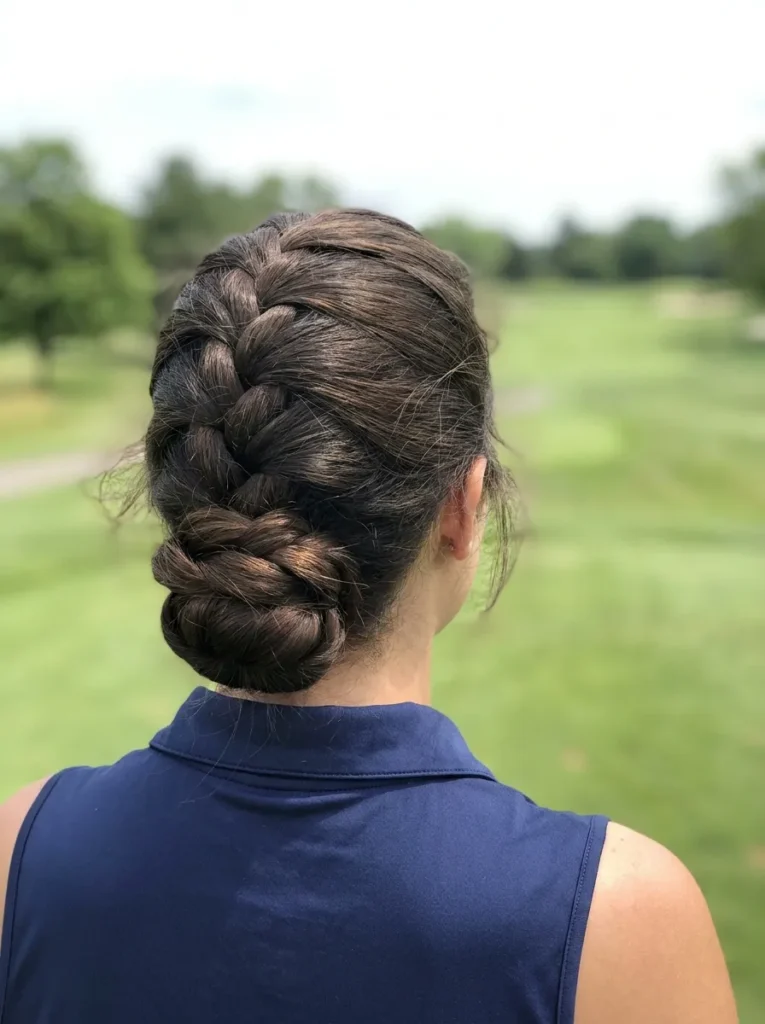 French Braid Into Bun