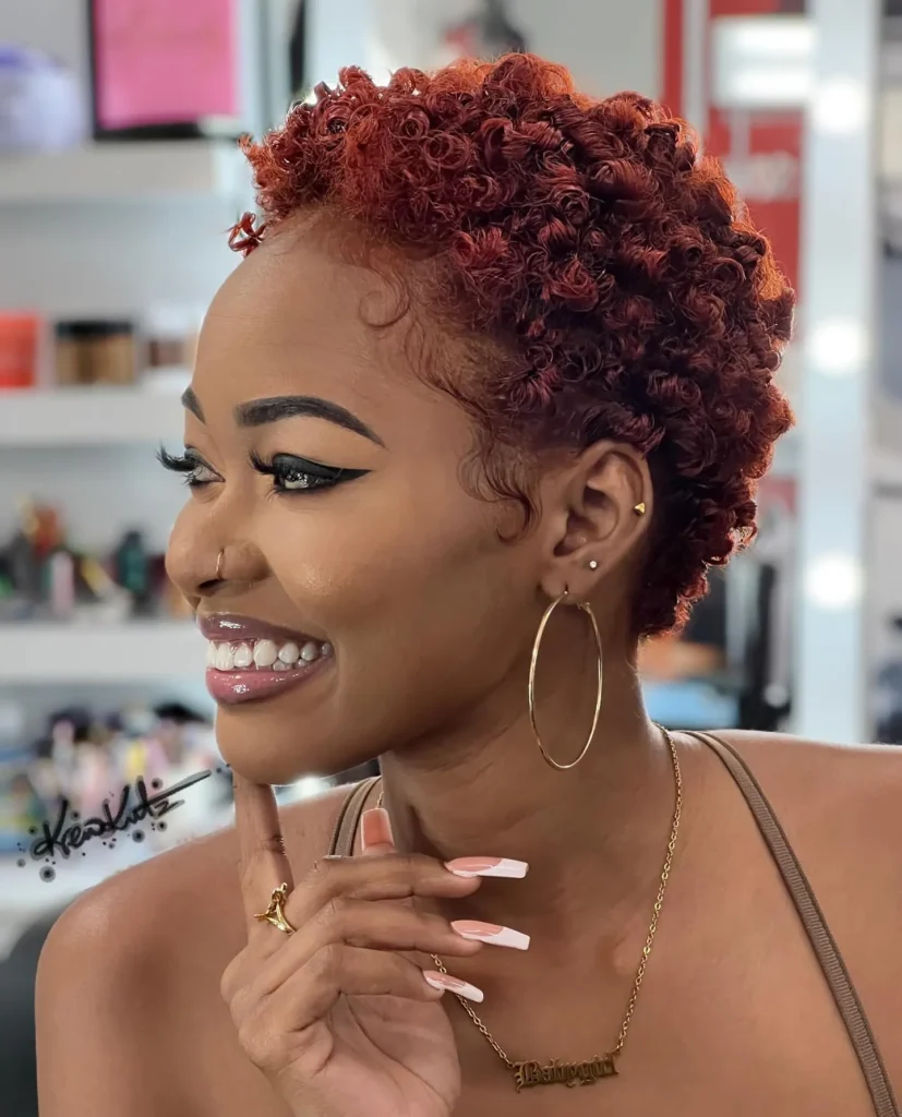 Ginger Spiral Curl TWA