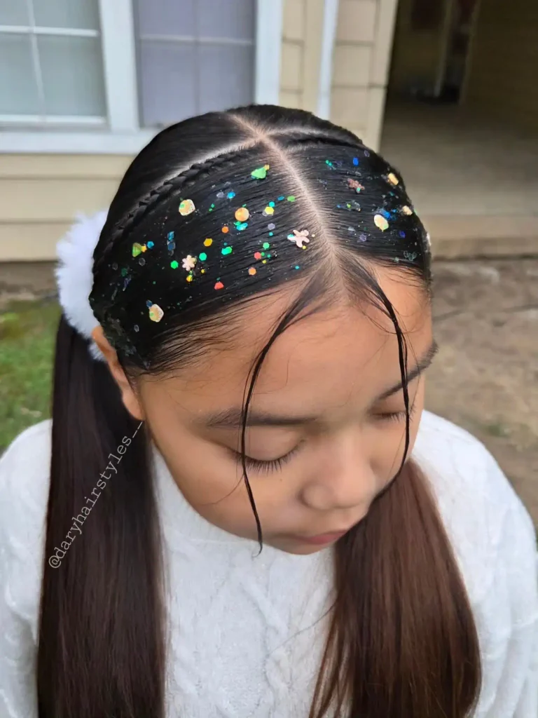 Glitter Sprinkle Side Pigtails