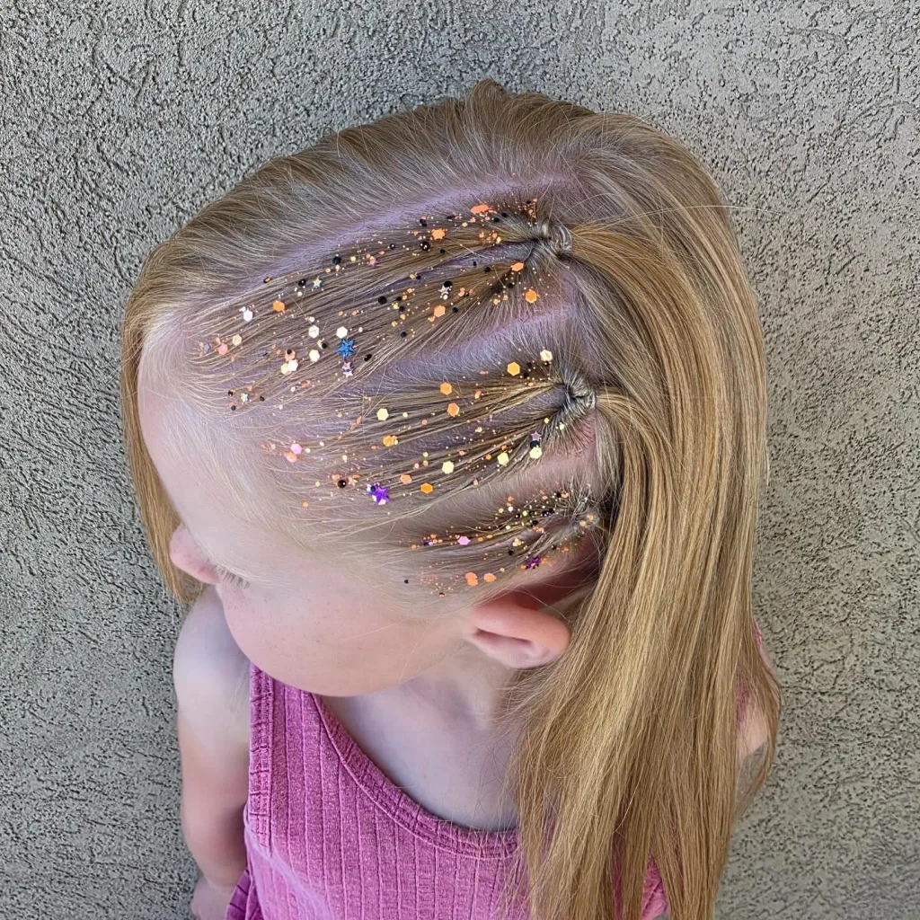 Glittery Halloween Side Sweep