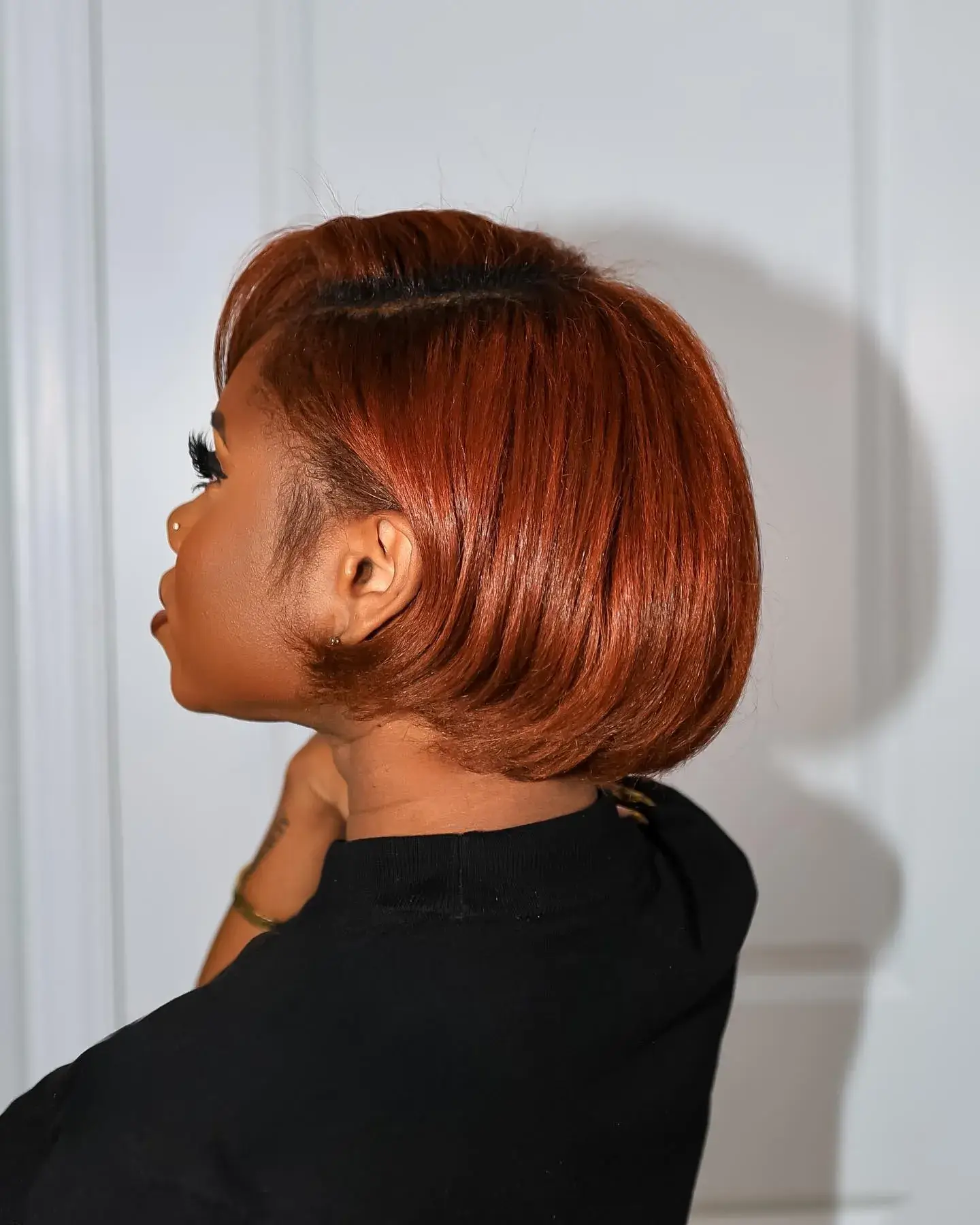 Glossy Copper Rounded Bob